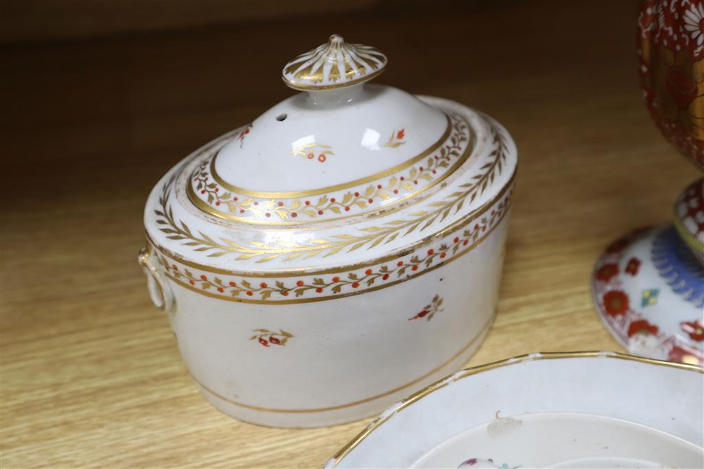 A group of mixed 18th and 19th century English and Continental porcelain, mostly damaged, for restoration